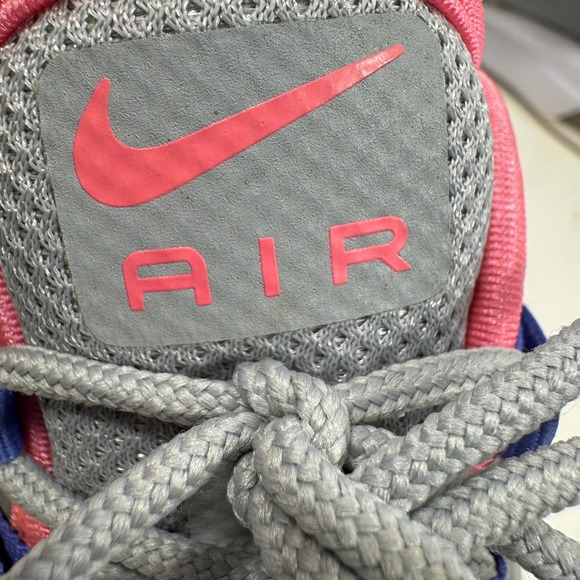 Nike Air Max Girls Running Sneakers Gray Pink Cushioned Athletic Shoes Size 3Y - Picture 8 of 12